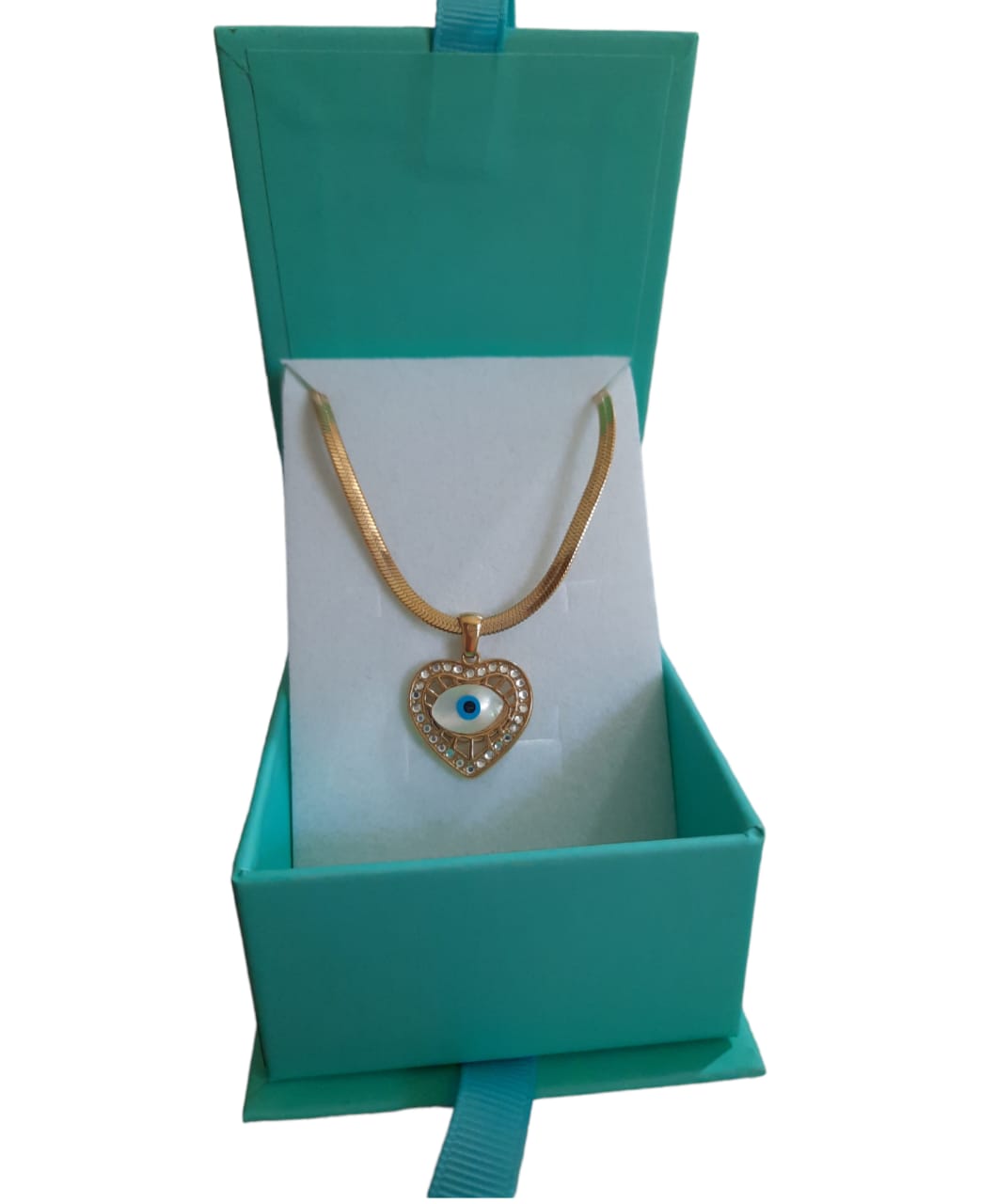 Collar Corazón con Ojo Turco