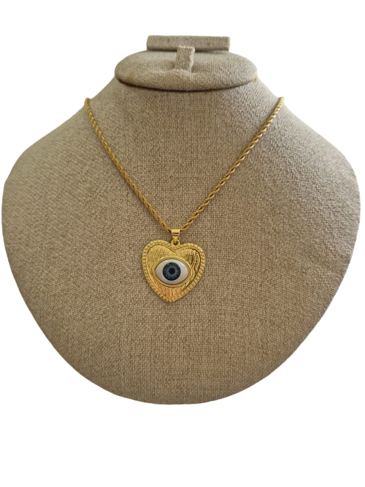 Collar corazon ojo turco