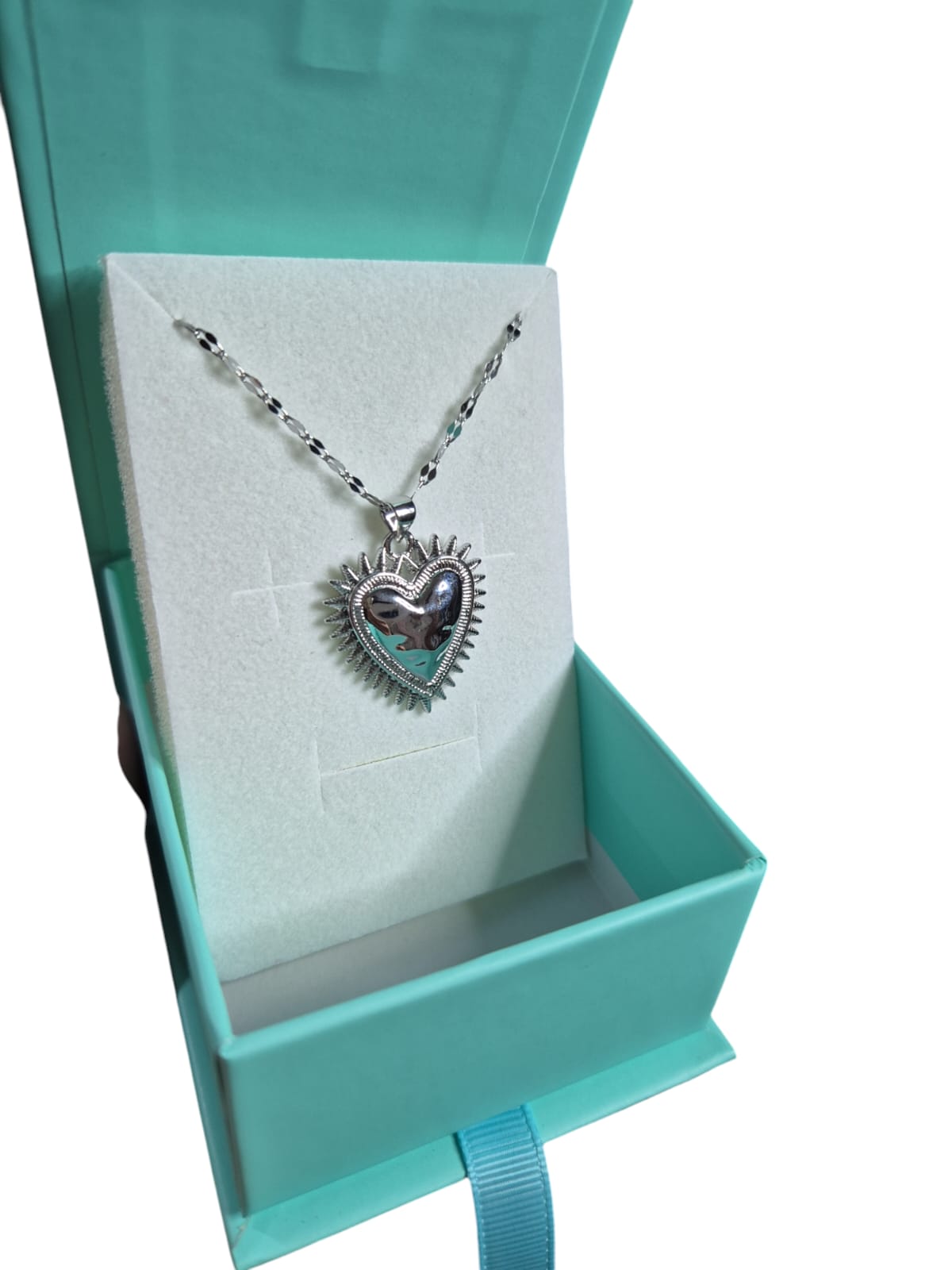 Collar corazón plata