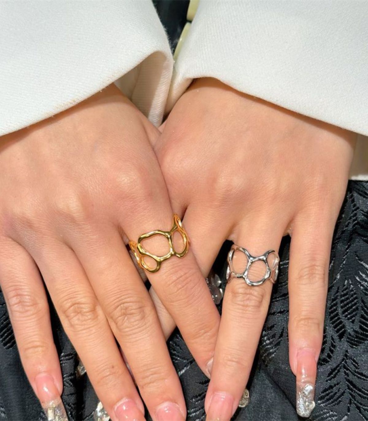 Anillo plata asimetrico