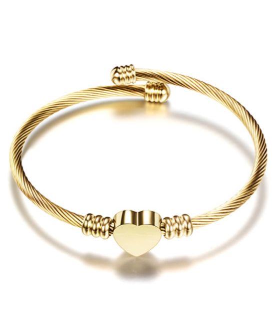 Brazalete dorado corazón