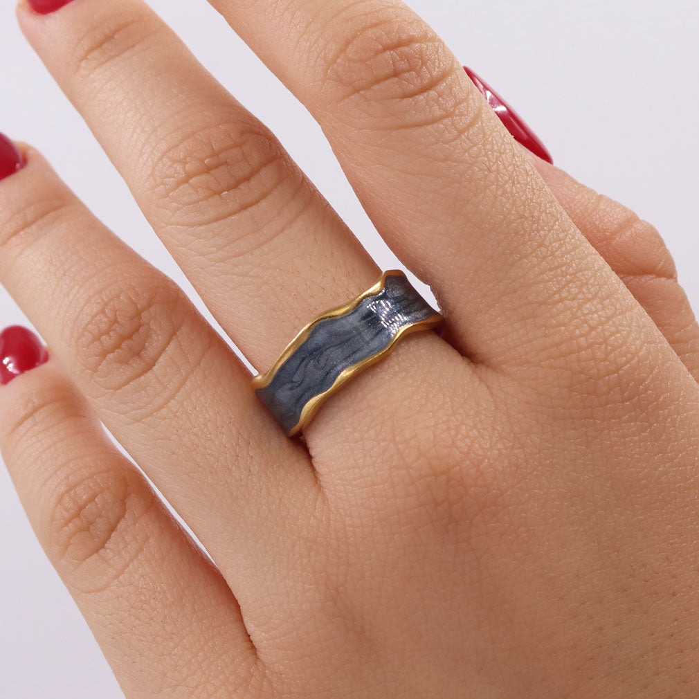 Anillo bicolor