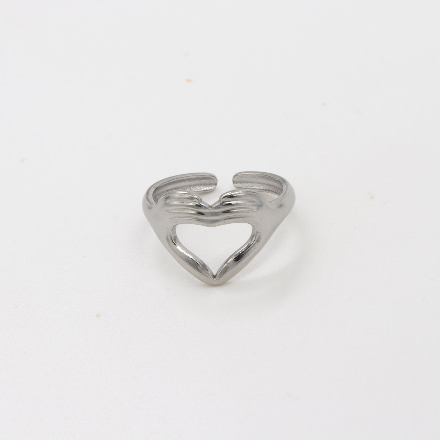 Anillo plata corazon