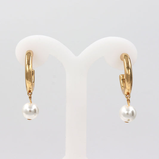 Aretes con perla colgante